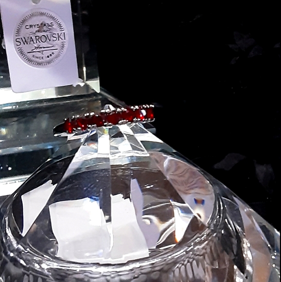 Swarovski Jewelry - AUTH. SWAROVSKI ELEMENT GARNET RED BAND RING  9